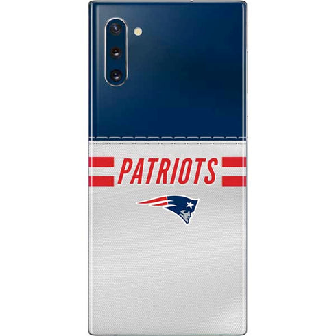 NFL New England Patriots White Striped Galaxy Note 10 Skin